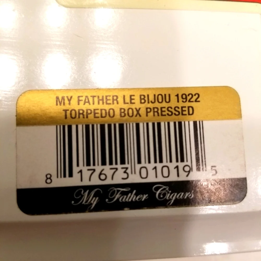 My Father Cigars Le Bijou 1922 Torpedo Box Pressed EMPTY Collectible White Gold!